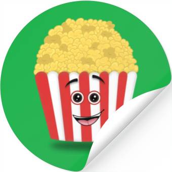 Discover Cinema a cool popcorn Stickers