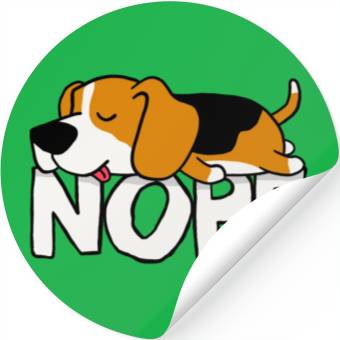 Discover Nope! Cute Beagle Stickers