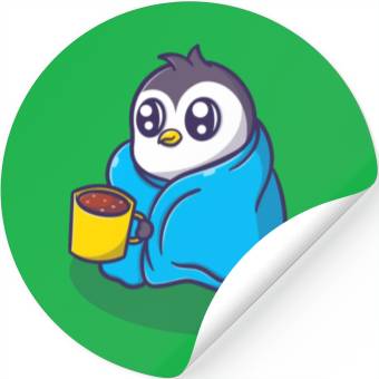 Discover Cute penguin cartoon illustration Stickers