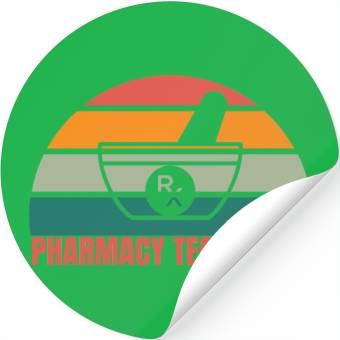 Discover Pharmacy Technician Half Sunset Stickers