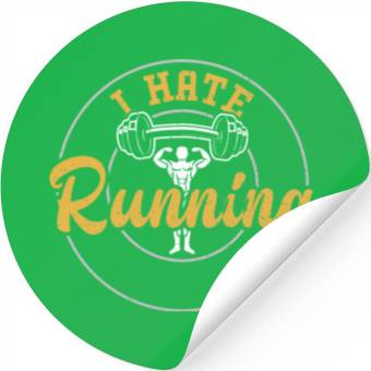 Discover I Hate Running - Gym Stickers
