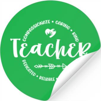 Discover Teacher Appreciation Round Circle Stickers