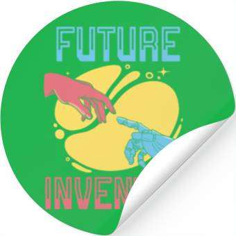 Discover Future Inventor AI Artificial Intelligence Robot Stickers