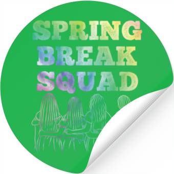 Discover Spring Break Squad Summer Vacation Spring Break Stickers