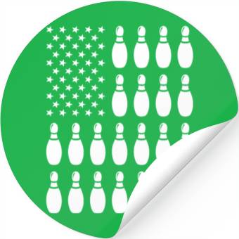 Discover Sport Us Flag Bowling Stickers