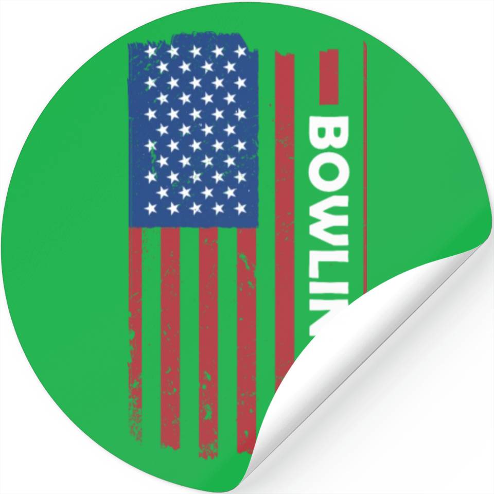 Discover Sport Us Flag Bowling Stickers