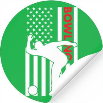 Discover Sport Us Flag Bowling Stickers