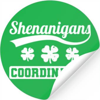 Discover Shenanigans Coordinator Shamrock Stickers
