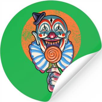 Discover Horror Candy Corn Clown Stickers