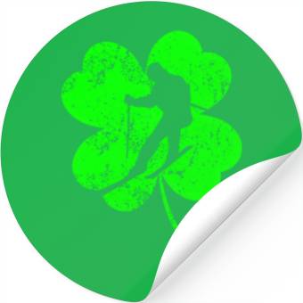 Discover Skiing St. Patrick's day shamrock Stickers