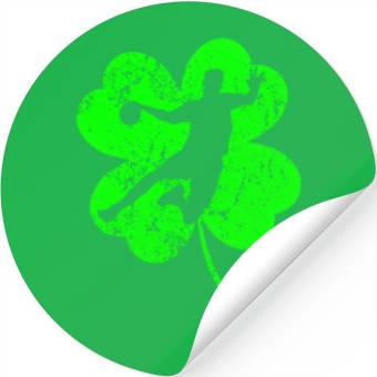 Discover Handball St. Patrick's day shamrock Stickers