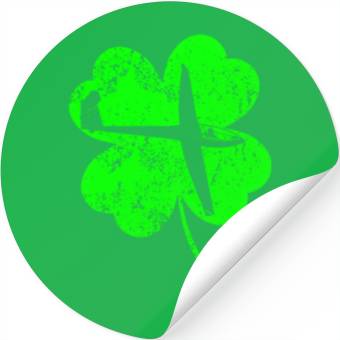 Discover Gliding St. Patrick's day shamrock Stickers
