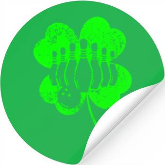 Discover Bowling St. Patrick's day shamrock Stickers
