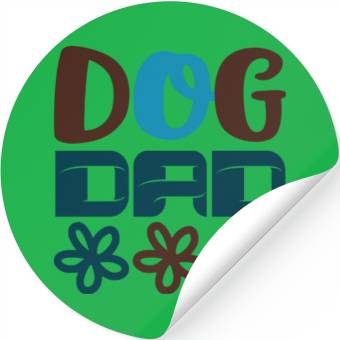 Discover Dog dad Stickers
