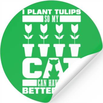 Discover Tulip Gardening Cat Stickers