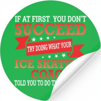 Discover Ice Skating Coach Stickers