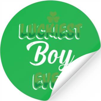 Discover St. Patrick's Day saying Luckiest Boy ever Stickers
