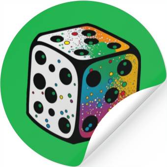 Discover Abstract dice Stickers