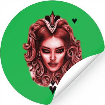 Discover Playing Card Design - Hearts Stickers