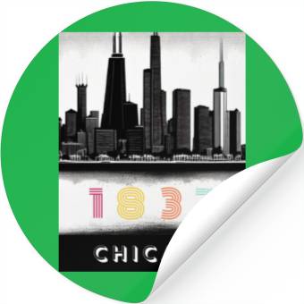 Discover Chicago Skyline Stickers