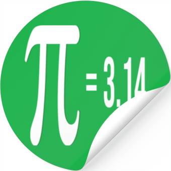 Discover pi day Stickers