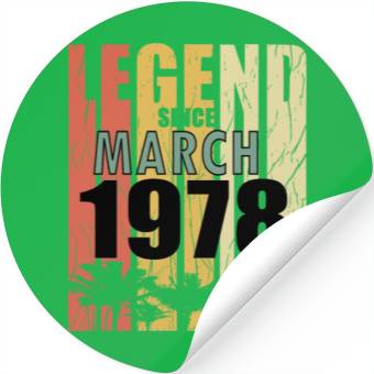 Discover March 1978 retro gift idea Stickers