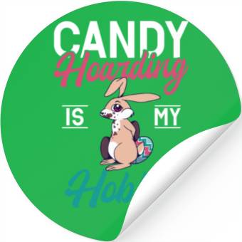 Discover Happy Easter Motif Easter Eggs Funny Easter Bunny Stickers