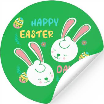 Discover Easter Sunday Bunny Stickers