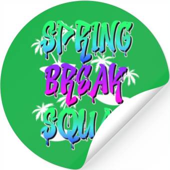 Discover Spring Break Squad Summer Vacation Spring Break Stickers