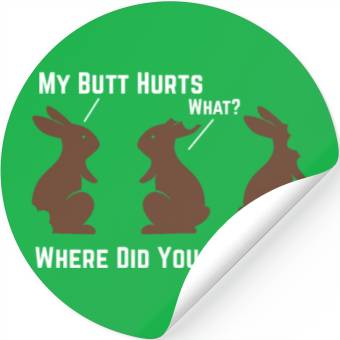 Discover Happy Easter Motif Easter Eggs Funny Easter Bunny Stickers