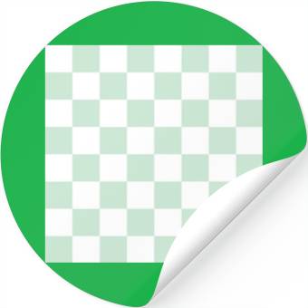 Discover Green pastel checker rectangle background. Stickers