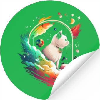 Discover Space Cat on Galaxy Cat Lover Stickers
