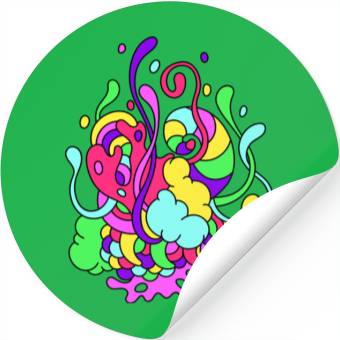 Discover Stickers colorful background