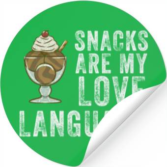Discover Snacks Are My Love Language Stickers