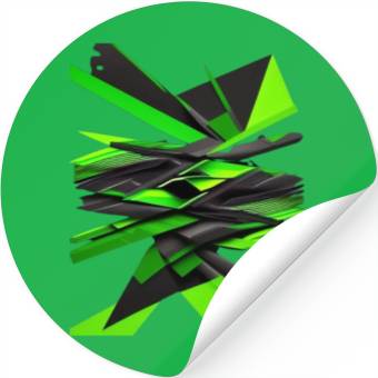Discover Stylish Abstract 3D Stickers design