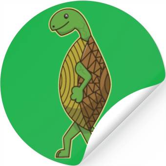 Discover Running Turtle Stickers