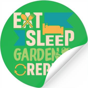 Discover Eat Sleep Garden Repeat Stickers