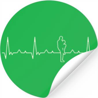 Discover Baseball Pitcher Throw Player. Heart. Love. EKG. Stickers