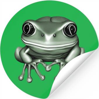 Discover cute frog green Stickers
