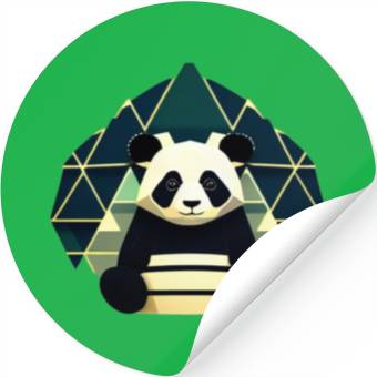 Discover Panda Geometry Triangles Stickers