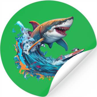 Discover shark game ps 4 Stickers