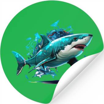 Discover shark game ps 3 Stickers
