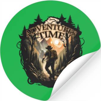 Discover Adventure time in mountains Stickers