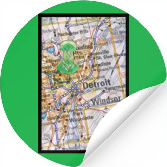 Discover Location Detroit Stickers