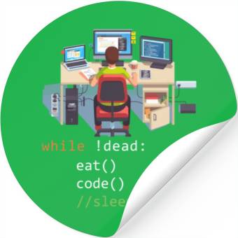 Discover Computer Science Python Programmer Eat Code Sleep Stickers