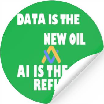 Discover AI, Data New Oil, Artificial Intelligence T-shit Stickers