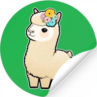 Discover Floral Llama Stickers