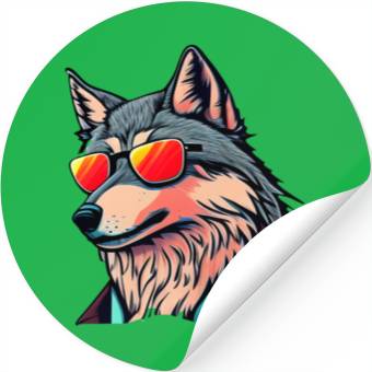 Discover Wolf the Cool Stickers