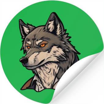 Discover Suited Wolf Stickers