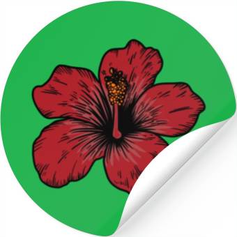 Discover Hibiscus Flower Stickers